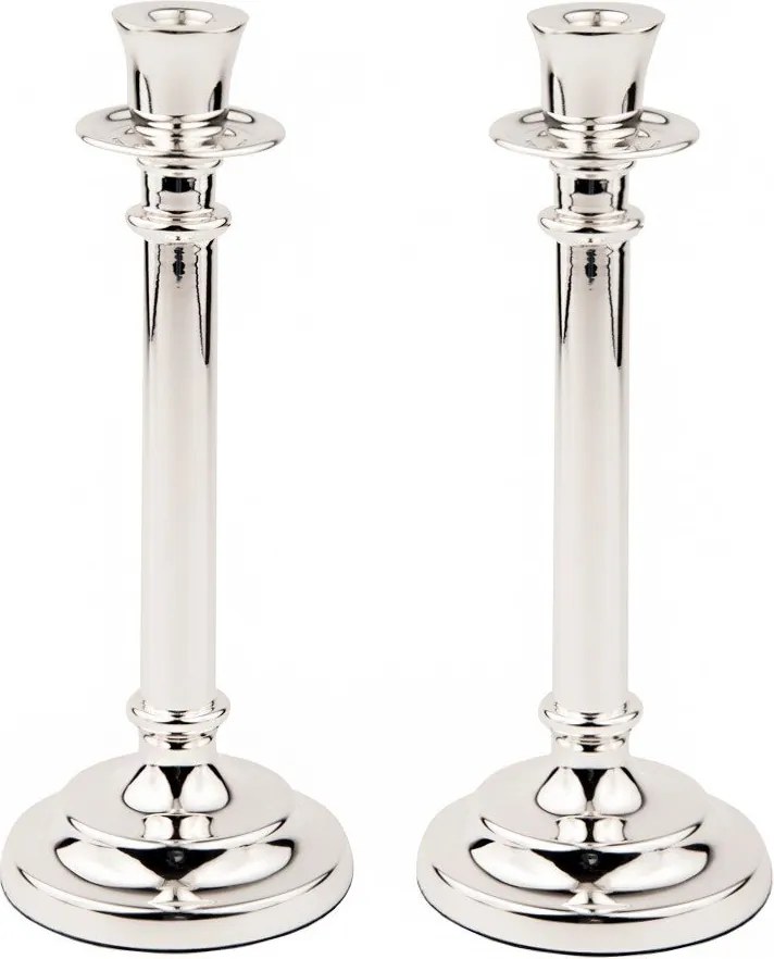 Par de Castiçal de Prata Shefield Plate - Prata  Prata