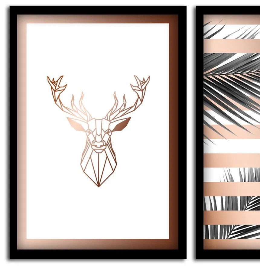 Kit 03 Quadros Decorativos "Love And Love" 43x33 cm - D'Rossi