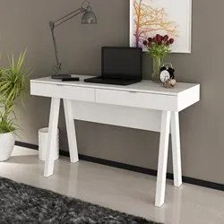 Mesa Para Escritório 2 Gavetas ME4128 Branco - Tecno Mobili