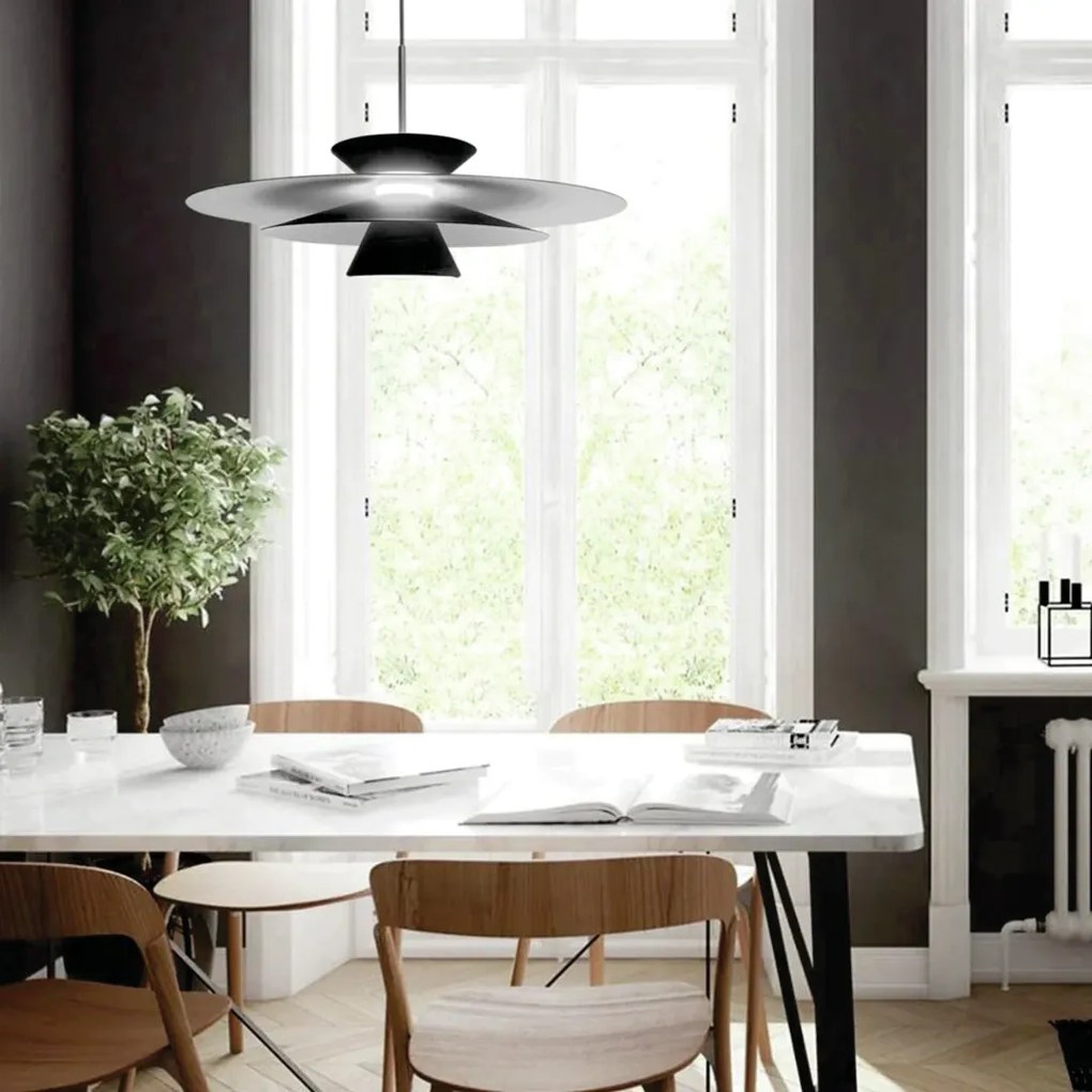 Pendente Tule Led Ø50X30Cm 26,5W Bivolt - Usina 19800/50 (FN-F - Fendi Fosco, 4000k)