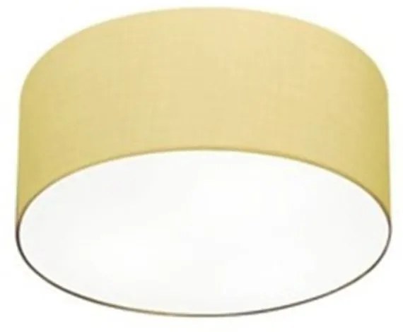 Plafon Cilíndrico Md-3010 Cúpula em Tecido 30x12cm Algodão Crú - Bivolt