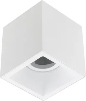Plafon Sobrepor Alumínio 12cm Square - BRANCO