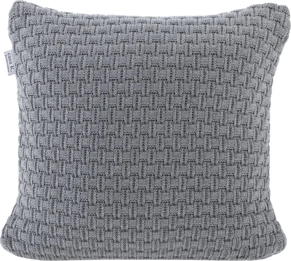 Almofada Kacyumara Tricot 100% Acrílico Tierre 45x45 Prata