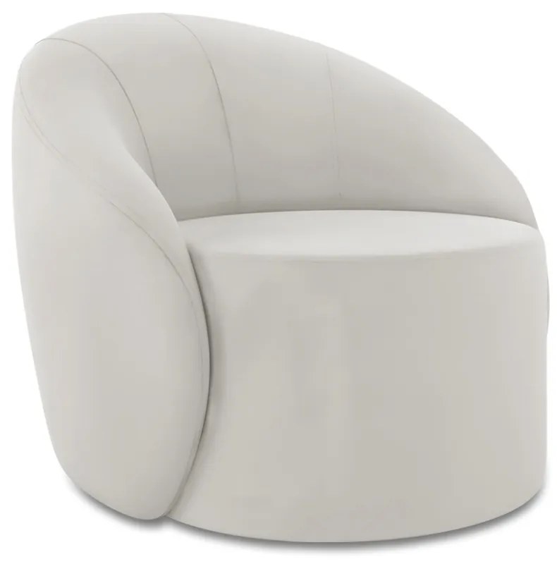 Poltrona Decorativa Orgânica Lua Veludo D03 - D'Rossi - Cinza