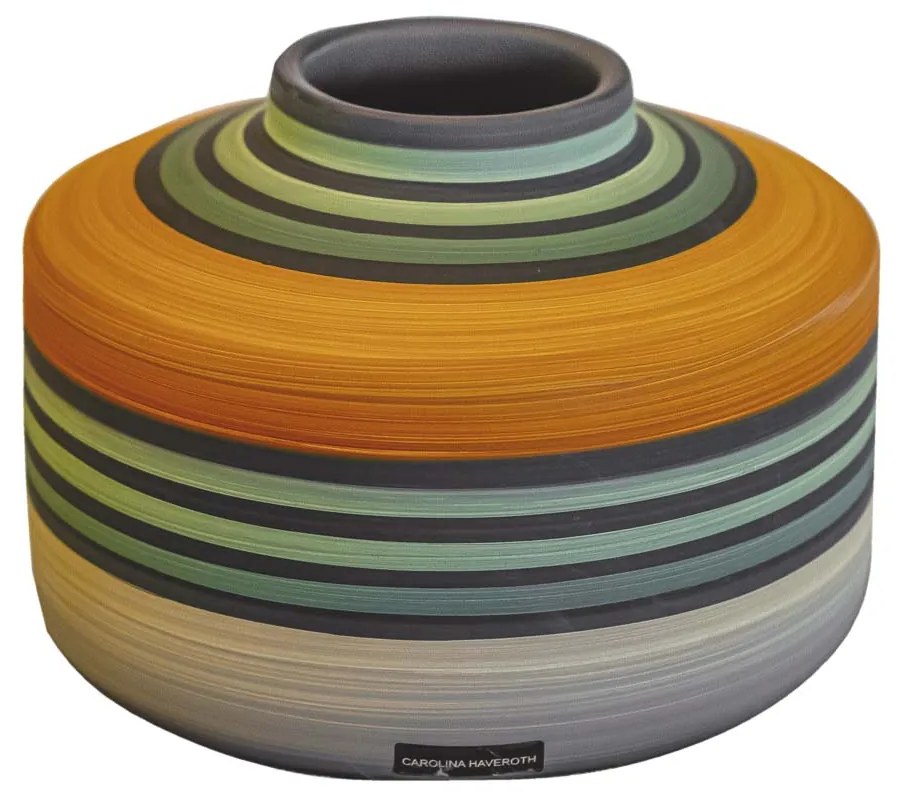 Vaso Reto decorativo em Cerâmica Carolina Haveroth – Maruaga Fosco