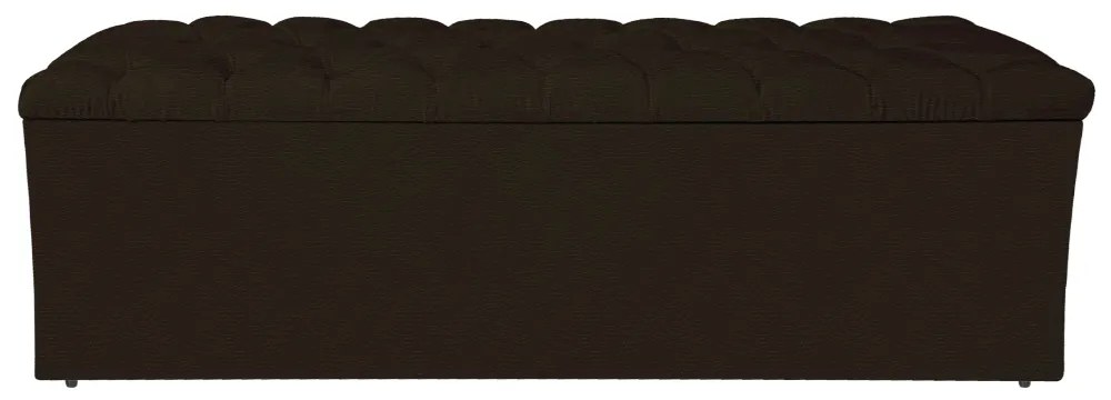 Calçadeira Estofada Liverpool 140 cm Casal Corano Marrom - ADJ Decor