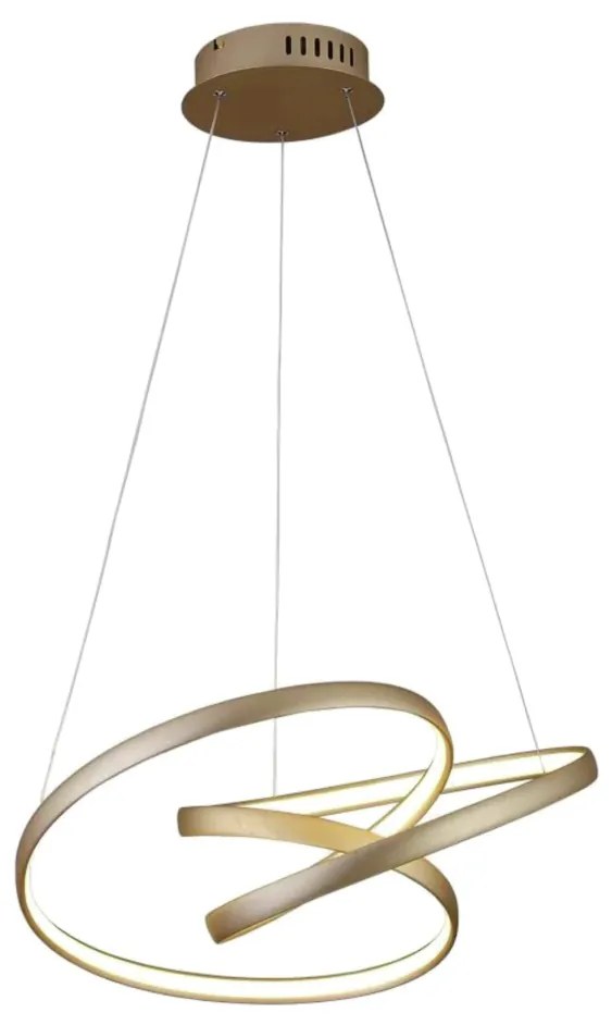 Pendente Zig 57X47X26Cm Led 35W 3000K Bivolt Dourado | Bella Iluminaçã...