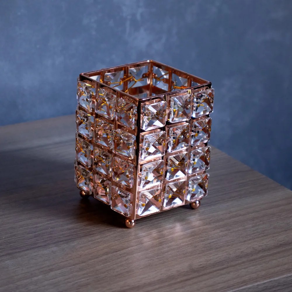 Porta Objeto Decorativo Cobre 12x09x09 cm - D'rossi