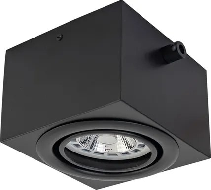 Plafon Sobrepor Alumínio Com Uma Prensa 11cm - PRETO