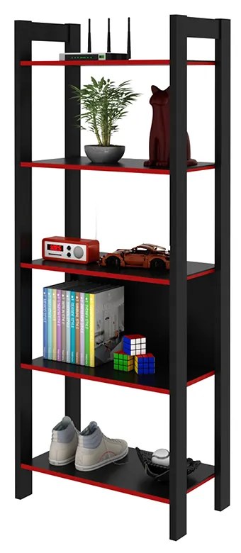 Estante para Escritório Home Office Gamer ME4166 MDP Preto/Vermelho G69 - Gran Belo