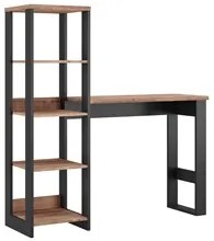 Estante Escrivaninha Estilo Industrial Chess F04 Preto/Solanum - Mpoze