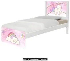 Cama Solteiro Infantil Para Colchão 188x88cm Unicórnio K06 - Mpozenato