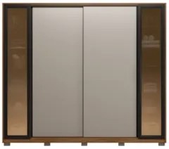 Guarda Roupa Casal 267cm Loreto Flex D02 Nogueira/Nude - Mpozenato