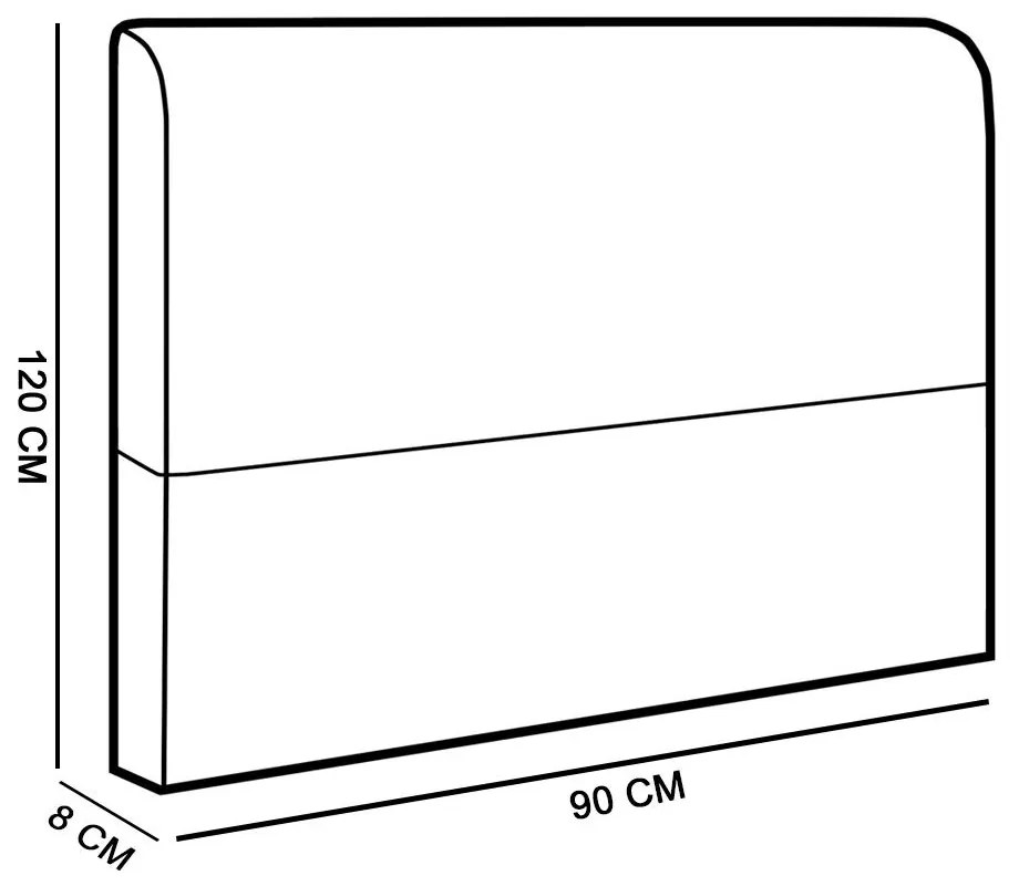 Cabeceira Giovana Cama Box Solteiro 90cm Suede Preto M11 - D'Rossi