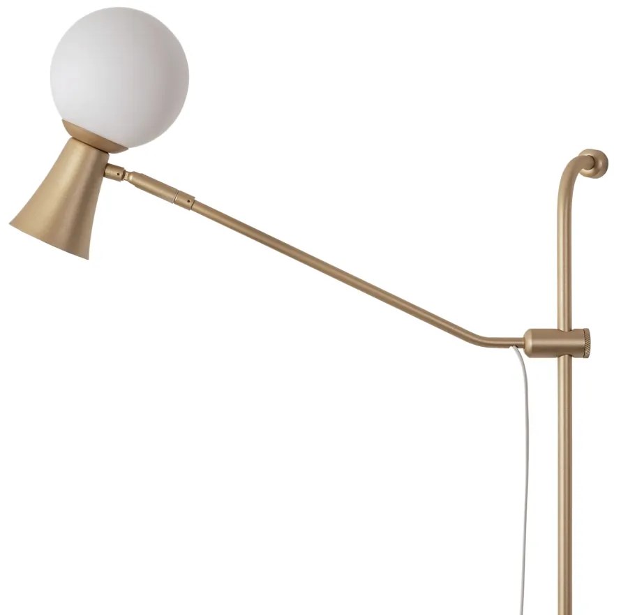Arandela Dirham Regulável 10X48,5X95,6Cm 1Xg9 + 1Xmr16 Alumínio E Glob... (BT - Branco Texturizado, FOSCO)