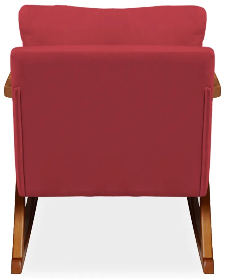 Poltrona Mona Amber Balanço Veludo Vermelho