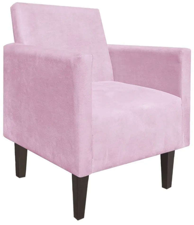 KIT 02 POLTRONAS JADE SUEDE ROSA BEBE PE