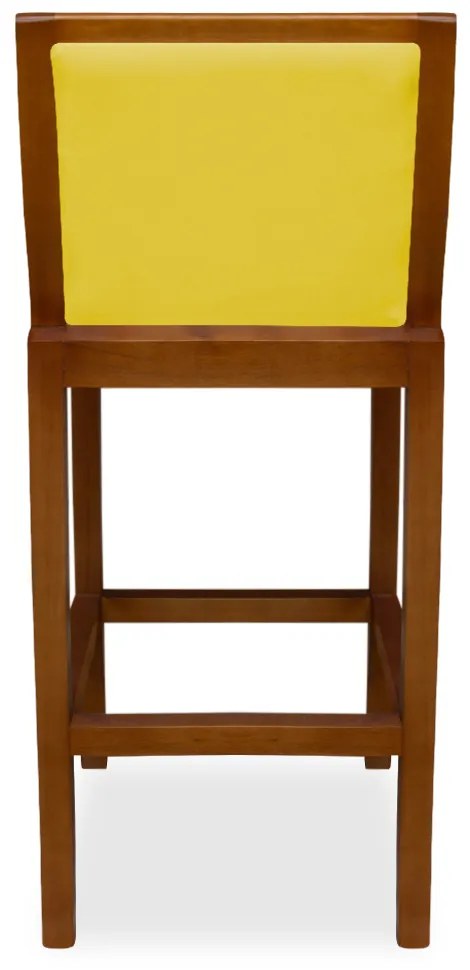 Banqueta Decorativa Josi Veludo Amarelo
