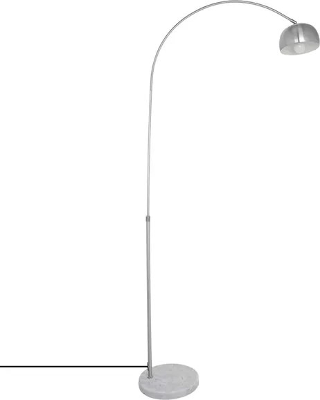 Luminaria De Piso Metal Inox Marmore Arco - BRANCO