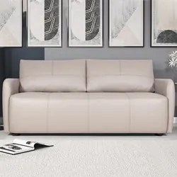 Sofá Living 3 Lugares Sala de Estar 220cm Virtus L07 Couro Bege - Mpoz
