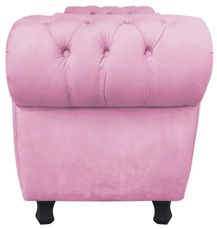 Recamier com Baú Grécia 195 cm Namoradeira Calçadeira Suede Rosa Bebê M11 - D'Rossi