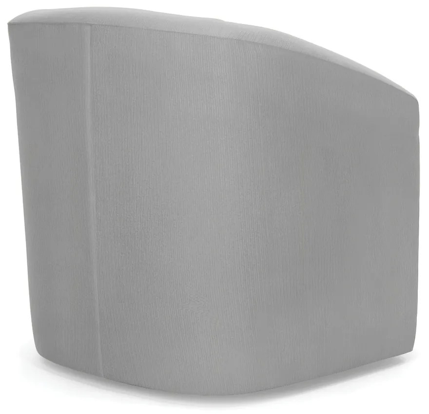Poltrona Decorativa Base Giratória Stella Max Suede D03 - D'Rossi - Cinza