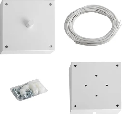 Kit Pendente Quadrado Branco Para Plafon