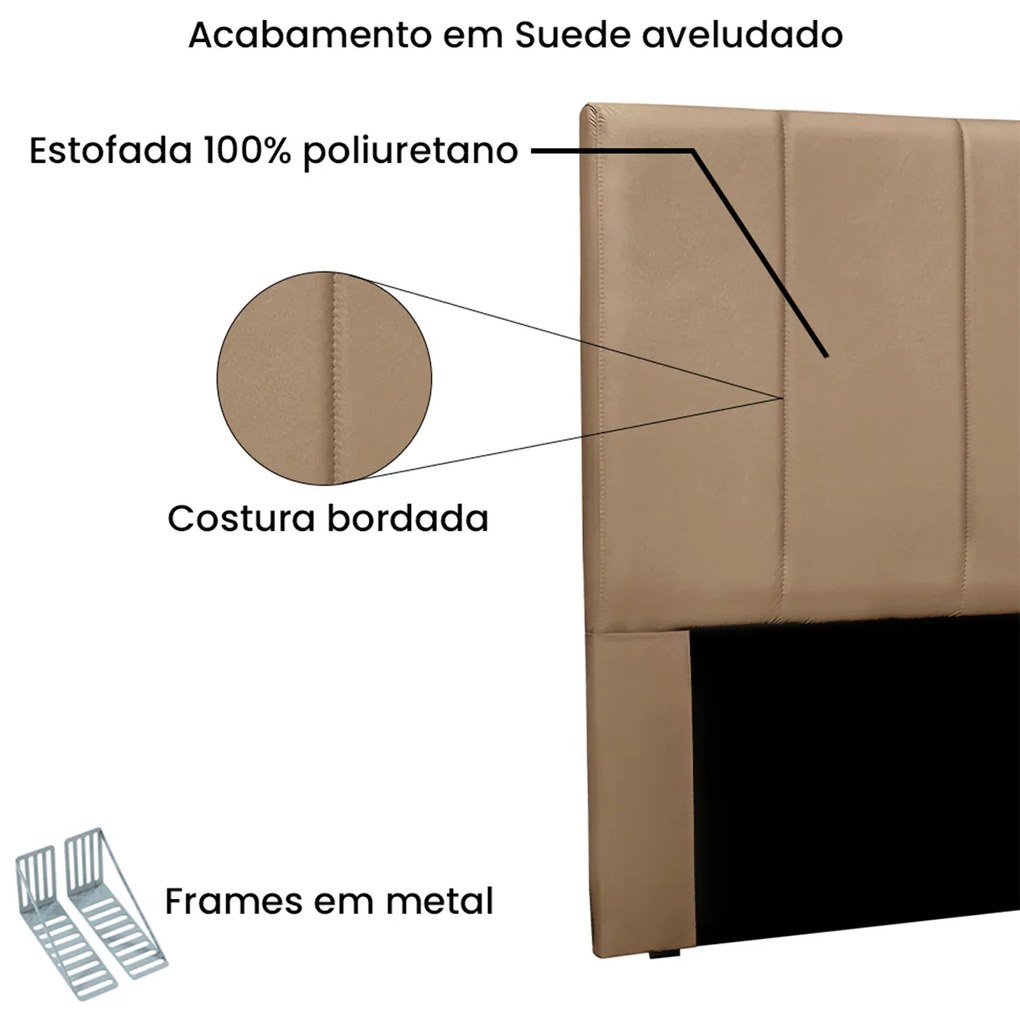 Cabeceira Queen Australia 160cm Suede - ADJ Decor