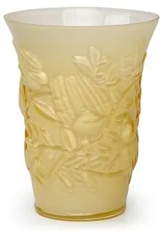 Vaso Pássaro Âmbar Leitoso Murano Cristais Cadoro