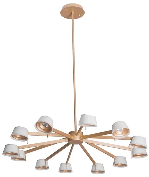 Pendente Led Metal Aluminio 63W 3000K Copo - CHAMPAGNE