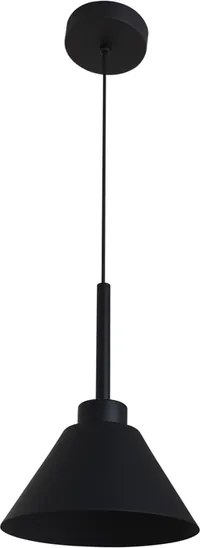 Pendente Led Aluminio Preto 7W 2700K 20Cm Plie