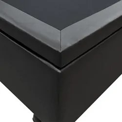 Base Box Baú para Cama Casal 138x188cm Liz S05 Sintético Preto - Mpoze