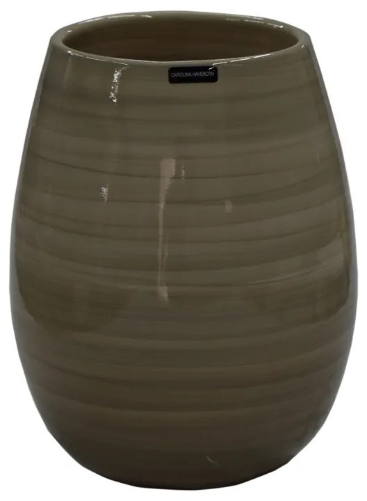 Vaso Aberto decorativo em Cerâmica Carolina Haveroth – Salar Alto Brilho