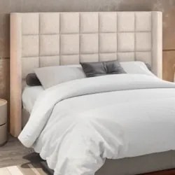 Cabeceira Cama Box Casal 140cm Pisa Z37 Linho Cru - Mpozenato
