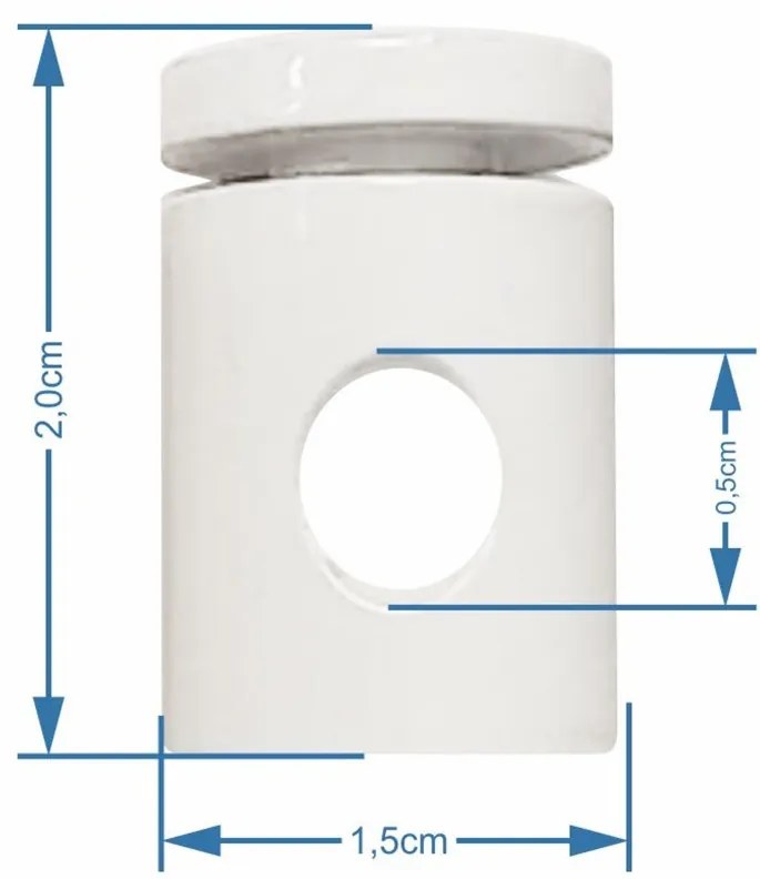 Kit-3 Desviador de Cabo Para Lustres e Pendentes e Luminária MD-6005/3 Branco