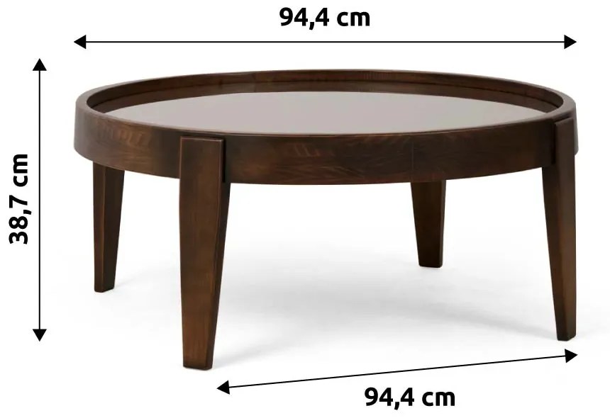 Mesa de Centro Decorativo Para Sala de Estar Peaky 94x38 Canela G04 - Gran Belo
