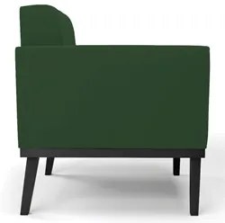 Poltrona Base Madeira Preto Kit 2 Ana Veludo Verde - Ibiza