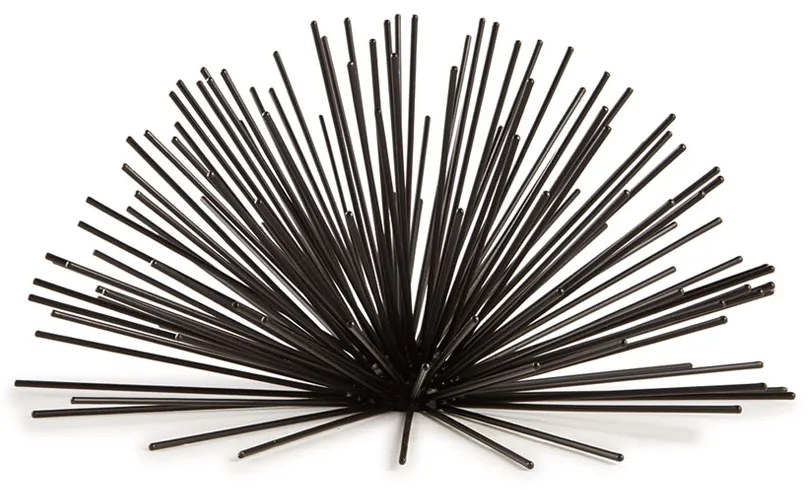 Enfeite Decorativo "Ourico" Em Metal Preto 13,5x26 Cm - D'Rossi