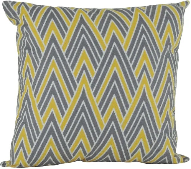 Capa almofada LYON Veludo estampado Chevron amarelo 50x50cm