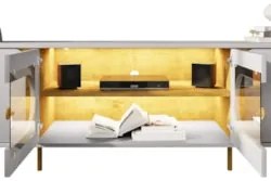 Rack Bancada Para TV 75 Pol 180cm Ricky Off/Naturalle B02 - Mpozenat
