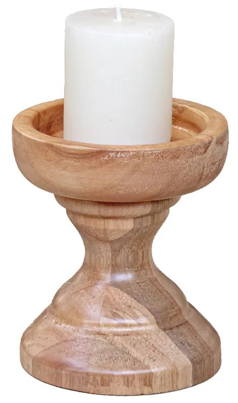 Castiçal de Madeira Vik P - Natural  Kleiner