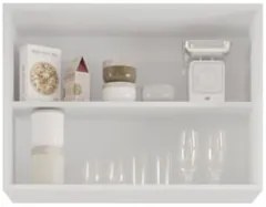 Armário de Cozinha Aéreo 80cm Com 2 Portas Andréia Branco - AJL Móve