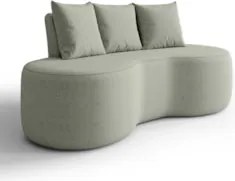 Sofá 2 Lugares 160cm Orgânico Viana B10 Bouclê Menta - Mpozenato