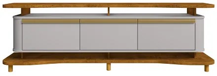 Rack Guarapari Naturalle/Off White - Bechara Móveis