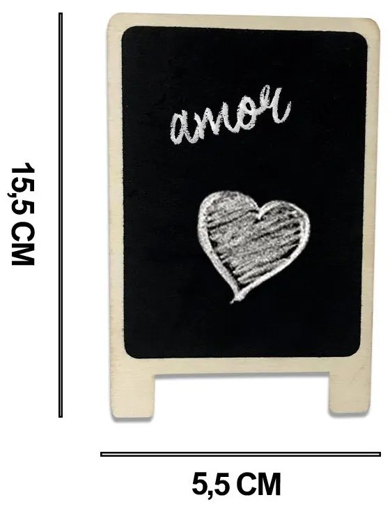 Placa Decorativa Branca 15,5X5,5 cm - D'Rossi