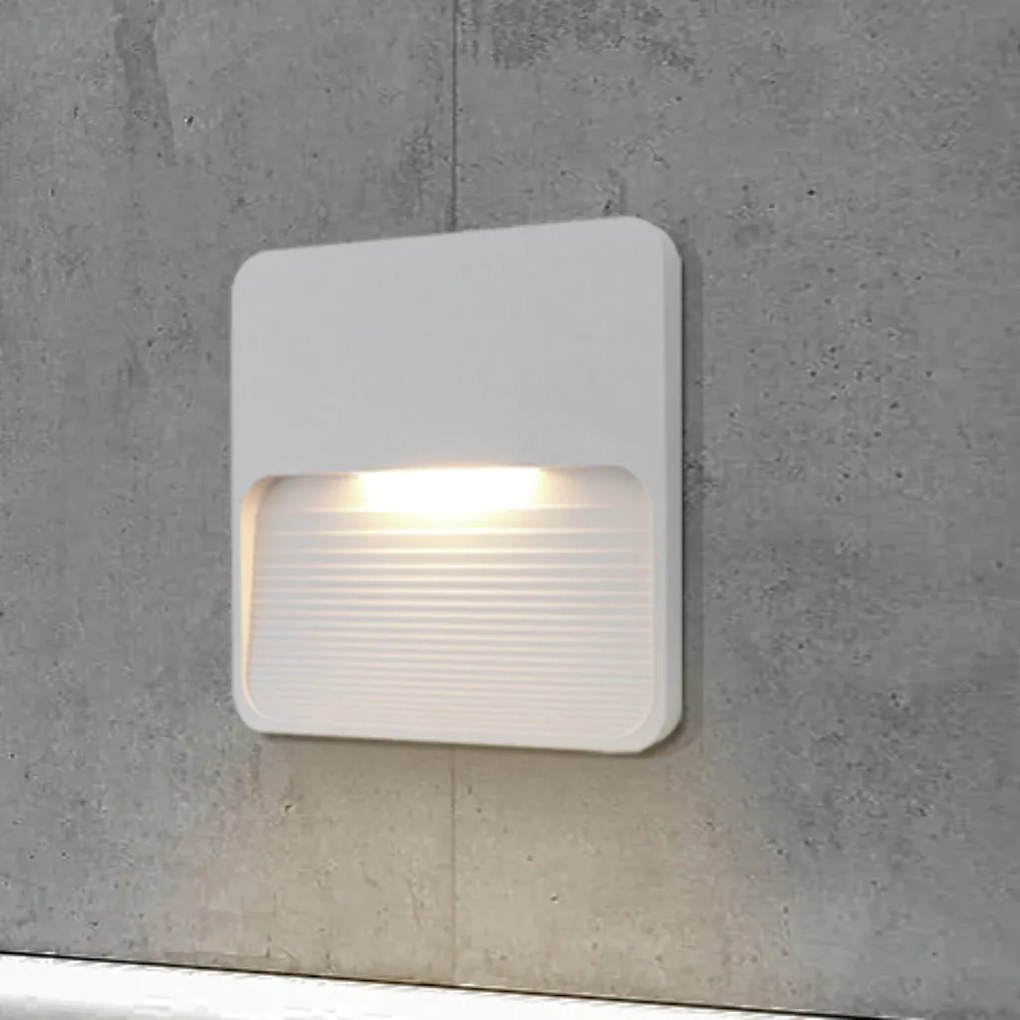 Balizador Fit Sobrepor 2W Led 3000K Ip65 Branco 12X12X1,2Cm | Opus Dn... (Branco)
