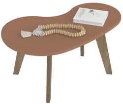 Mesa de Centro Orgânica 90cm Para Sala Cassia Terracota A09 - Mpozenat