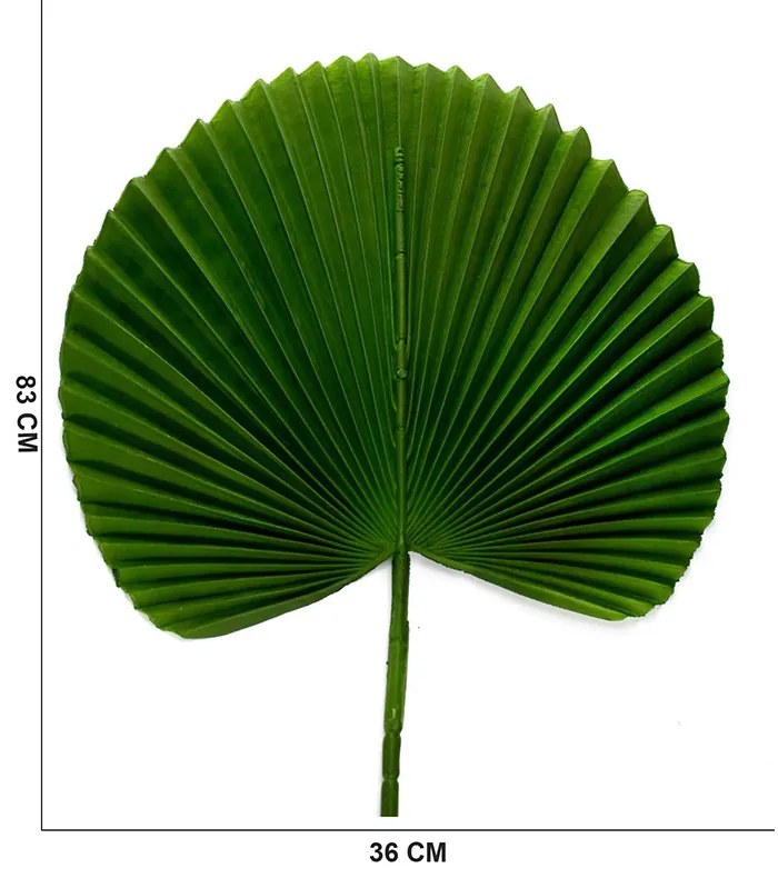 Folha Artificial Latânia Leque Realista Verde Escuro 83 Cm - D'Rossi
