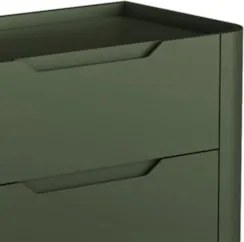 Mesa Cabeceira Para Quarto 68cm Kit 2 Blen Musgo/Preto I06 - Mpozenato
