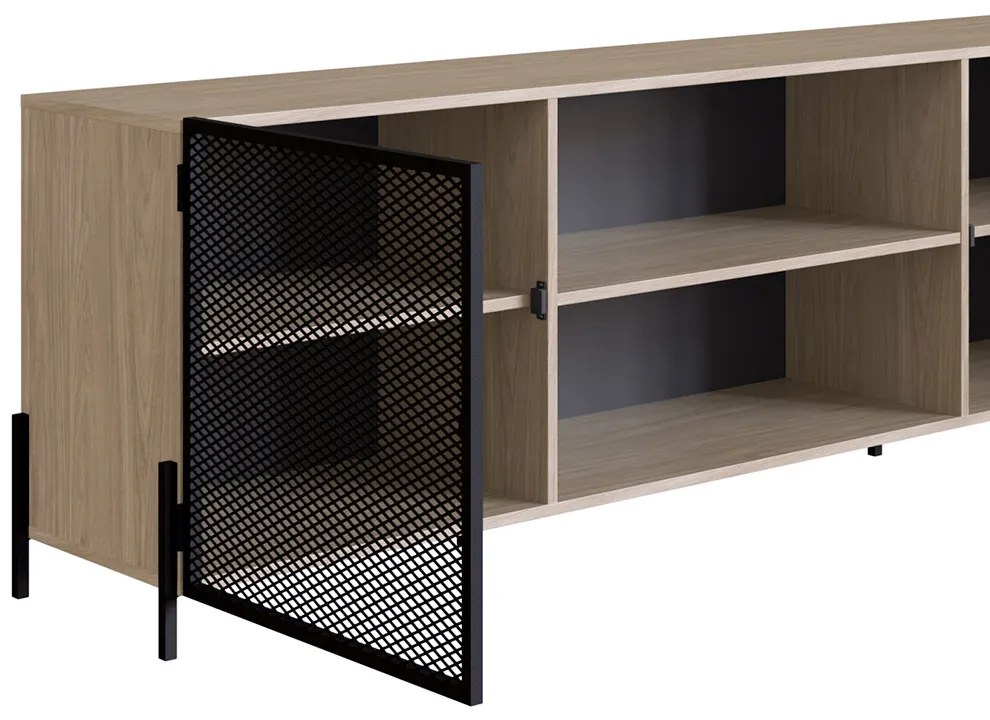 Rack New Hanover e Preto 180 cm - D'Rossi